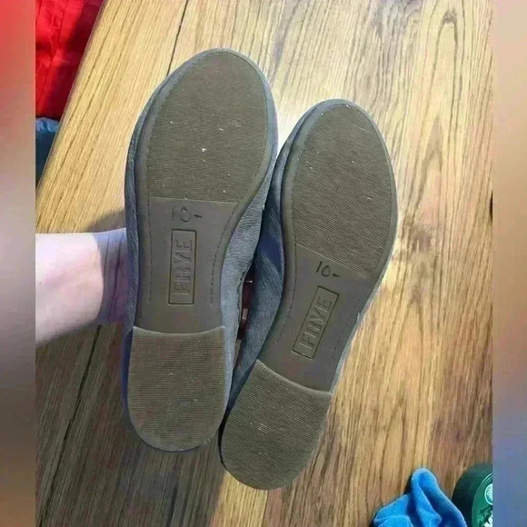 Frye Tinsley Stitch Suede Gray Ballet Flats size 8.5M - Picture 5 of 9